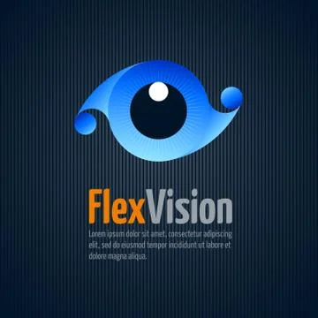 Eye shape icon. Simple vector logo Stock Illustration