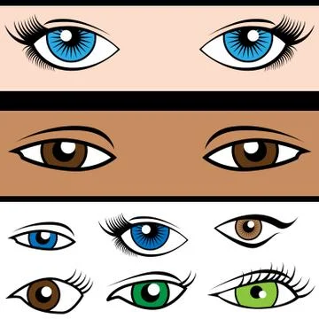 Eye shape set Stock Illustration