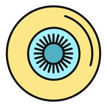 Eye showing iris and pupil for vision health Stock Illustration