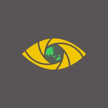 Eye Shutter Vector Logo Design Template Stock Illustration