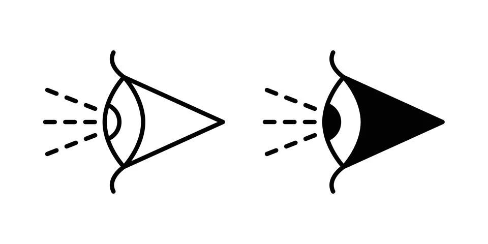 Eye side icon vector, symbol, logo illustrations Stock Illustration