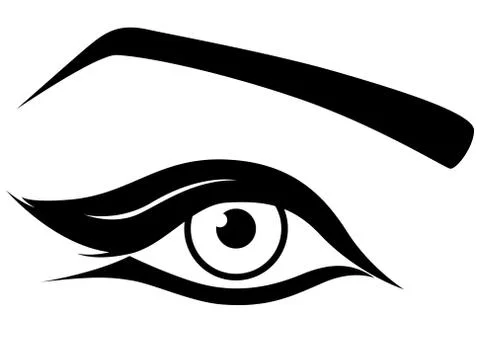 Eye silhouette close-up Stock Illustration