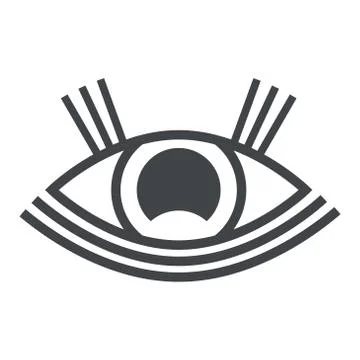 Eye silhouette with pattern Illustrazione stock