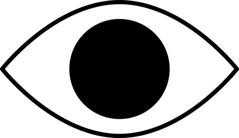 Eye simple icon. Flat line symbol of eye Eyesight vector. 스톡 일러스트