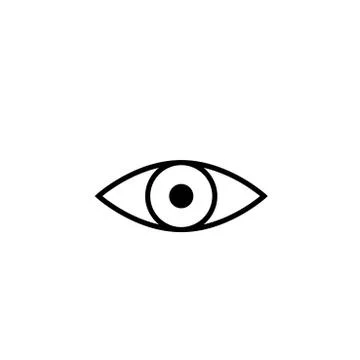 Eye simple line vector icon Stock Illustration