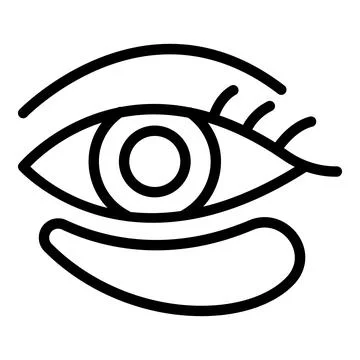 Eye skin patch icon outline vector. Face mask Ilustración de archivo