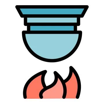 Eye smoke detector icon vector flat Stock Illustration