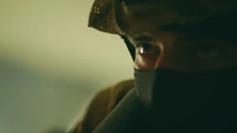 The Eye Of The Soldier Stock Footage 275091872