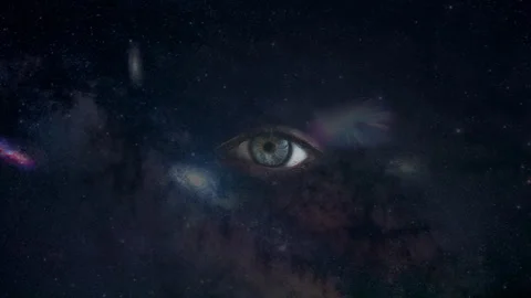 A eye in the space, cosmic eye Stock Footage 251094111