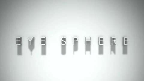 Eye sphere 3D title animation with shadows on a white background Stock Footage 297800439