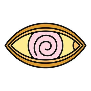 Eye with spiral iris symbolizing hypnosis vision Stock Illustration
