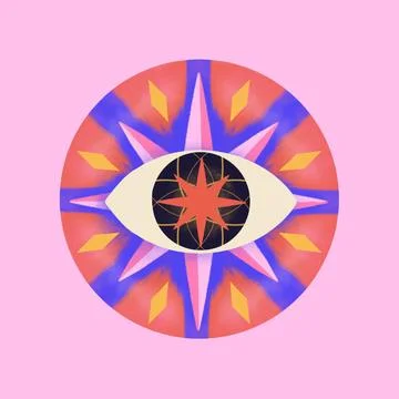 Eye Star Circle Icon イラスト素材