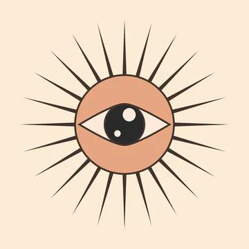 Eye sunlight icon vector Stock Illustration