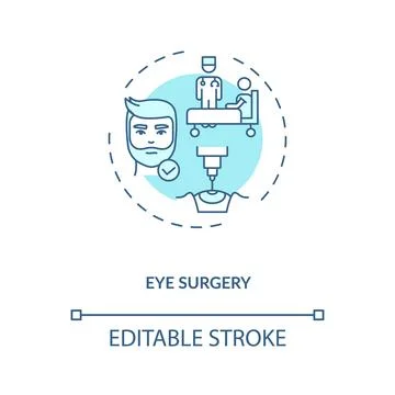 Eye surgery concept icon 스톡 일러스트
