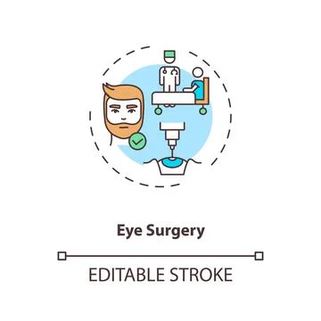 Eye surgery concept icon Illustrazione stock