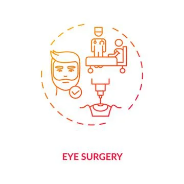 Eye surgery concept icon Stock Illustration