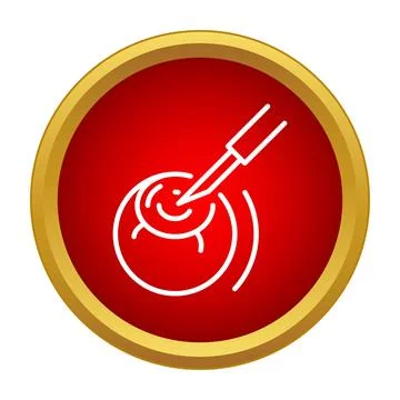 Eye surgery procedure line icon with scalpel Stock Illustration