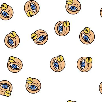 Eye surgery vector seamless pattern Stock Illustration