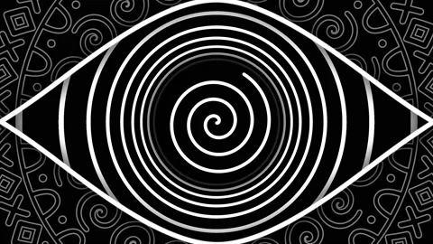 Eye Swirling In Hypnosis, Hypnotic Spiral Swirl ,Illusion Loop Animation Stock Footage