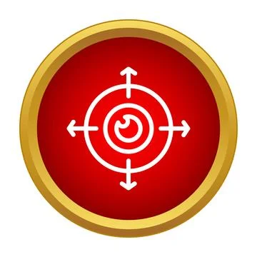 Eye symbol inside a target showing focus and vision Stock Illustration