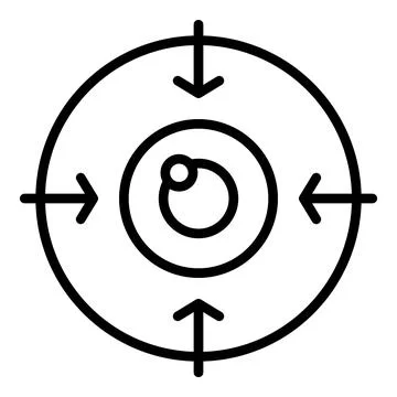 Eye target icon outline vector. Perception visual Illustrazione stock
