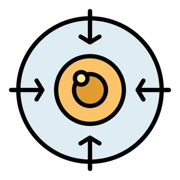 Eye target icon vector flat Illustrazione stock