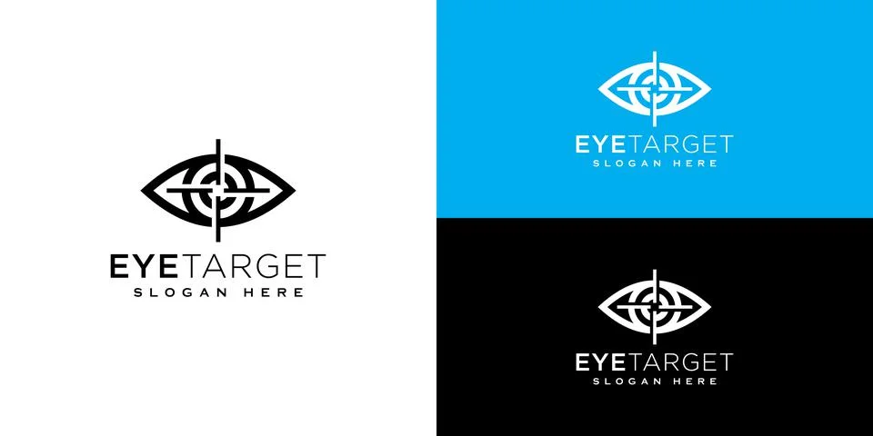 Eye target logo design vector template Stock Illustration