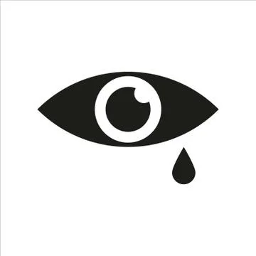 Eye with tear icon vector illustration Stock Illustration