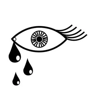 Eye tears icon Stock Illustration