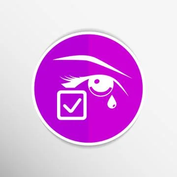 Eye with tears vector illustration eye isolated sign symbol  icon Illustrazione stock