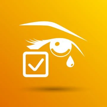 Eye with tears vector illustration isolated sign symbol icon Stock Illustration