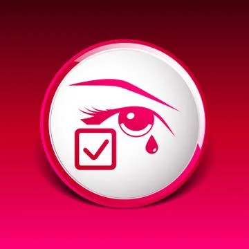Eye with tears vector illustration isolated sign symbol icon Stock Illustration