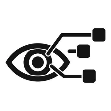 Eye tech overview icon simple vector. Breakdown solitary Stock Illustration