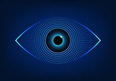 Eye technology abstract background Technology helps to quickly find informa.. 스톡 일러스트