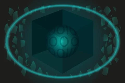 Eye technology concept abstract vector cryptographic illustration Stock Illustration