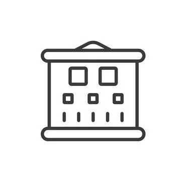 Eye test chart, icon in line design. Eye, test, chart, vision, optometry Stock Illustration