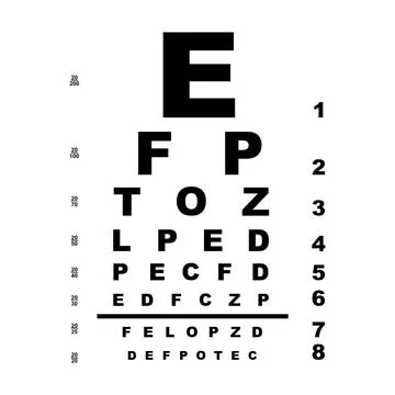 Eye Test Chart Stock Illustration