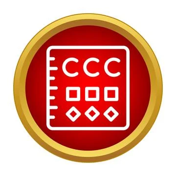 Eye test chart for vision examination icon Ilustração Stock