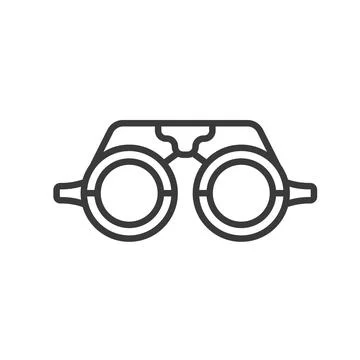 Eye Test Frames, icon in line design. Eye, test, frames, optometry, glasses Stock Illustration