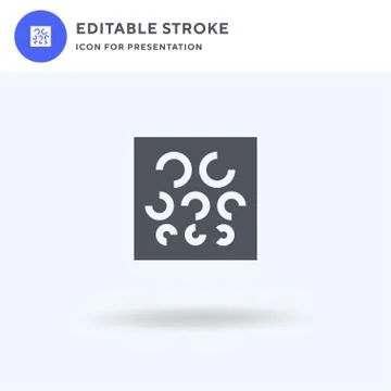 Eye Test icon vector, filled flat sign, solid pictogram isolated on white, logo Stock Illustration