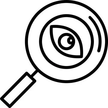 Eye Test Line Icon Design Stock Illustration
