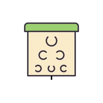 Eye Test related vector icon. Illustrazione stock