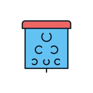 Eye Test related vector icon. Stock Illustration