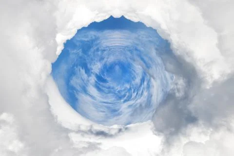The eye of a tornado close Foto stock