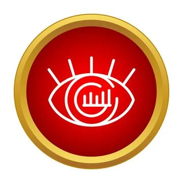 Eye tracking data visualization chart icon concept Illustrazione stock