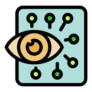 Eye tracking software analyzing user viewing behavior Stock Illustration