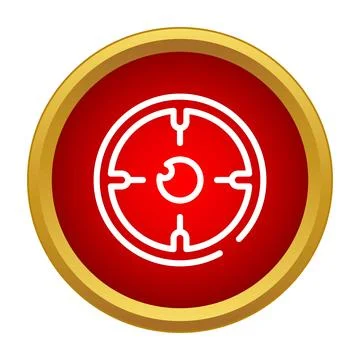 Eye tracking software target button icon design Stockillustratie