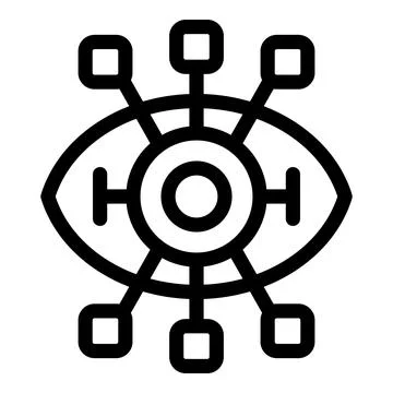 Eye tracking system collecting data from multiple sources Stock Illustration