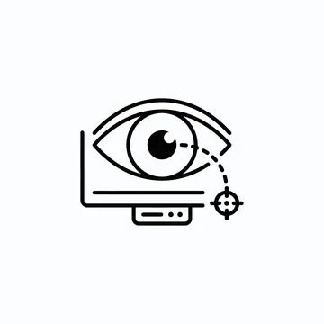 Eye-tracking technology for accessibility and human-computer interaction. Stock Illustration