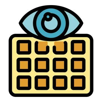 Eye tracking user behavior on website landing page Stock Illustration